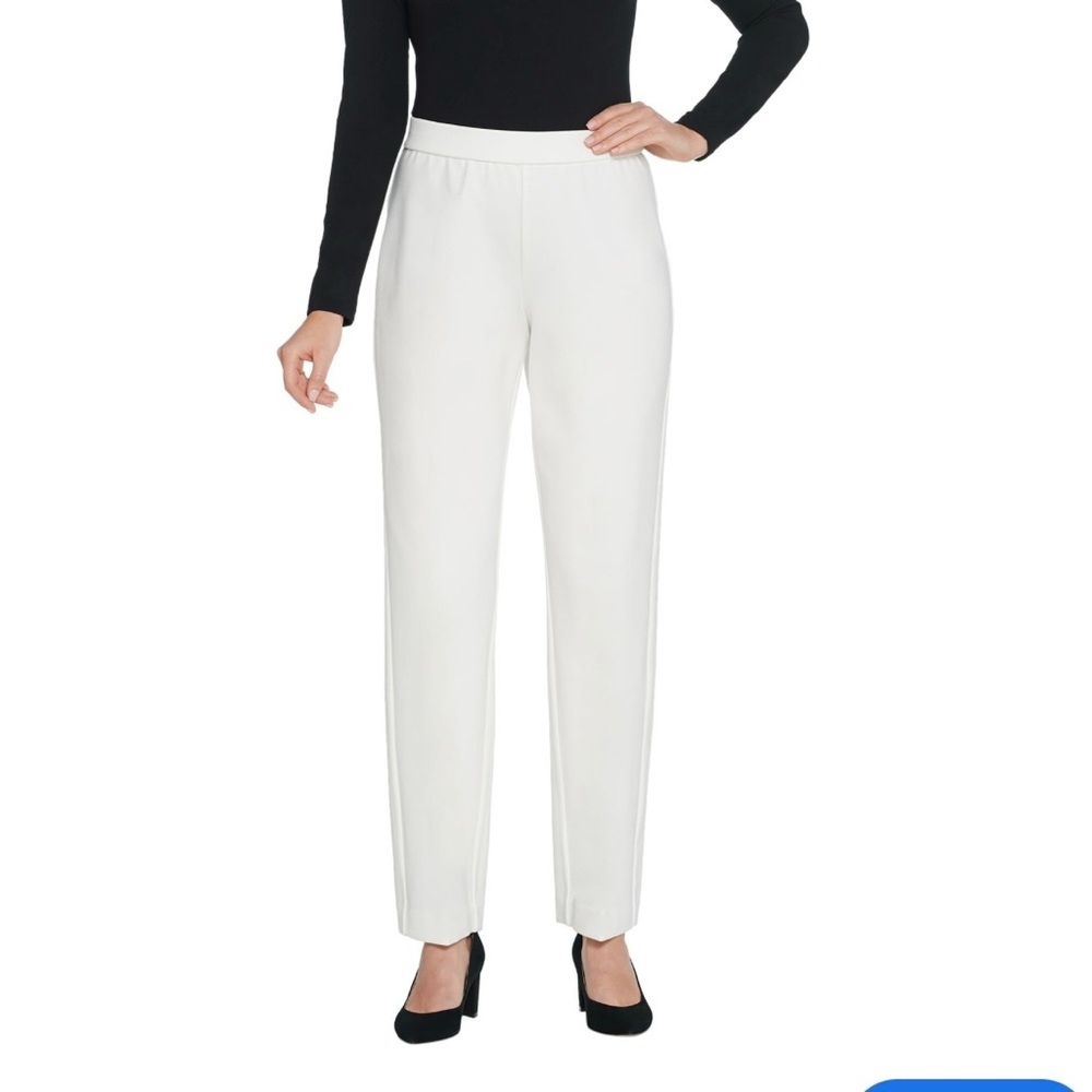 Suzanne Graver womenās size 1Xā stretch pull on ankle pants cream color